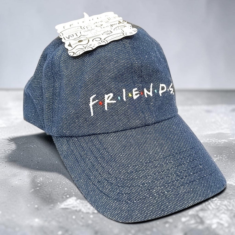 Friends TV Show Denim Baseball Cap Hat CultureFly 2020 Blue Adjustable NWT New - Picture 3 of 11